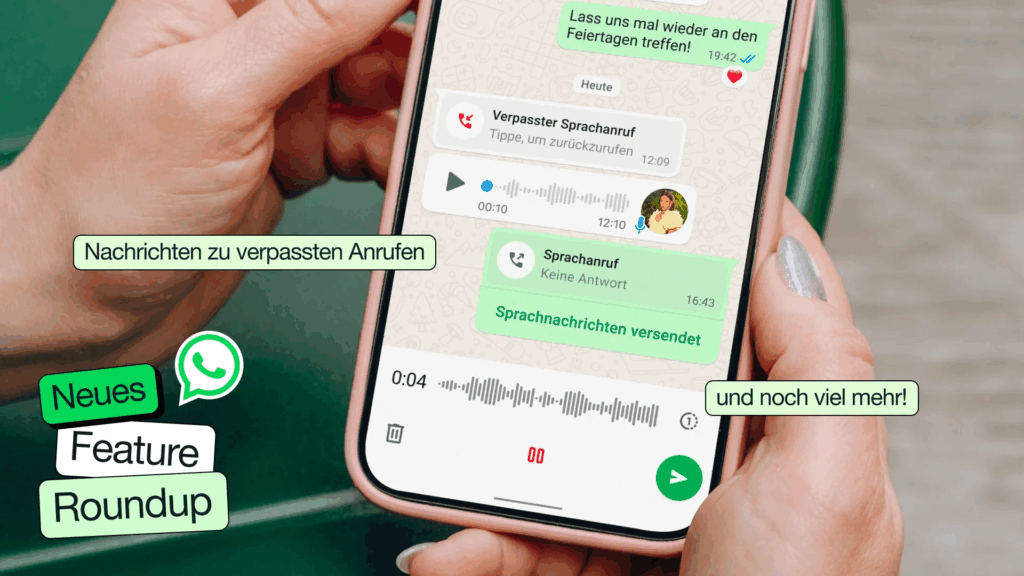 So kann eine Reaktion auf einen verpassten Anruf bei WhatsApp aussehen, © WhatsApp
