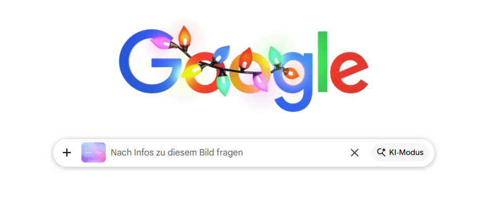 Du kannst über das + nach Infos zu Bildern oder Dateien fragen, Screenshot google.com