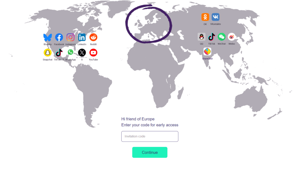 So sieht die W Social Website bisher aus, © W Social 