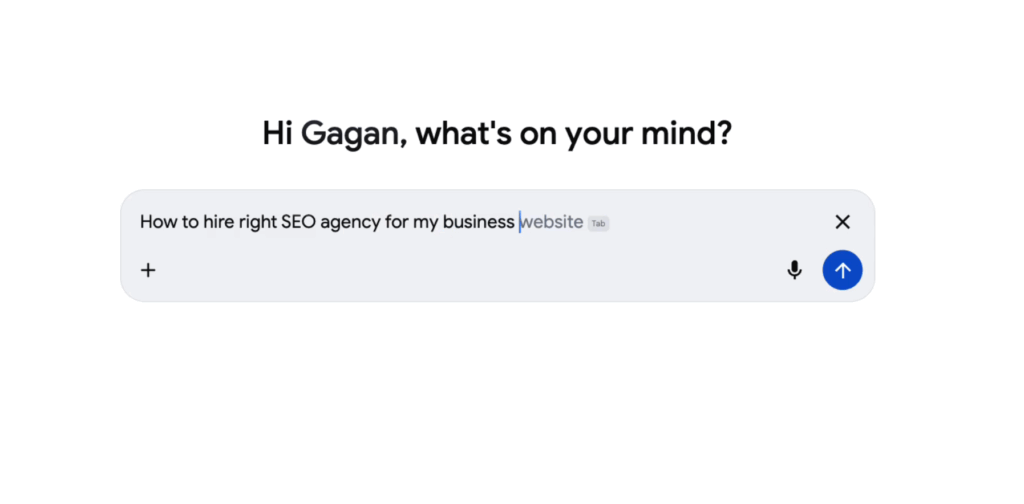 Autocomplete im AI Mode bei Google, © Gagan Ghotra