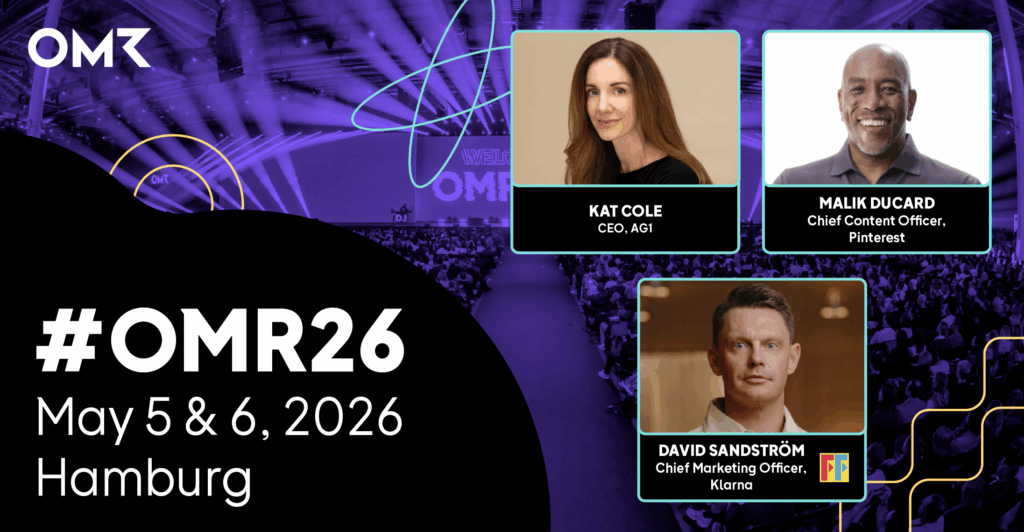 OMR Speaker im Profil, Bühne im Hintergrund