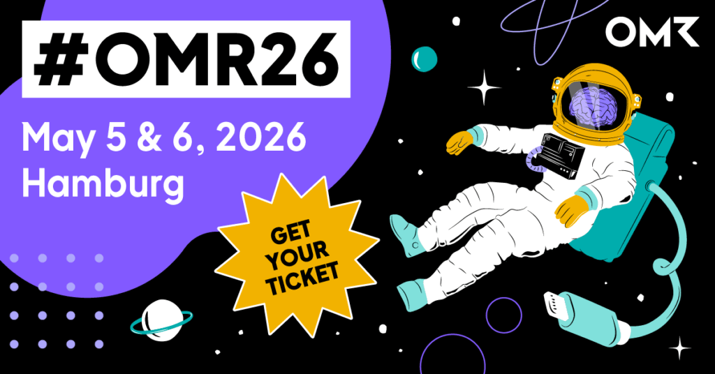 OMR Festival-Promobild, CTA GET YOUR TICKET