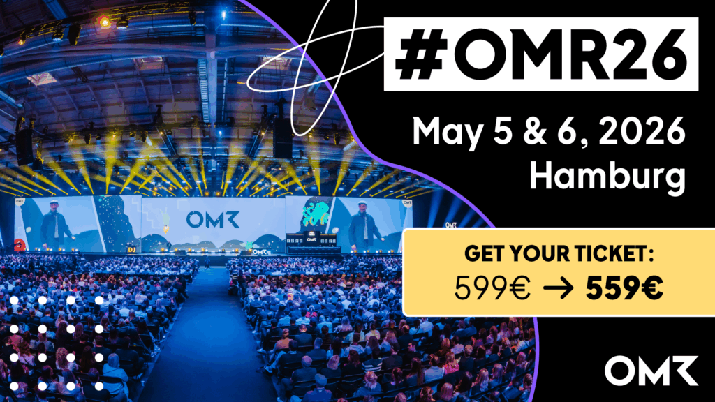 OMR Festival-Promobild, CTA GET YOUR TICKET