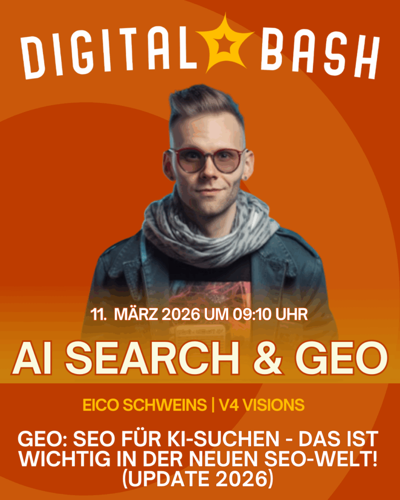 Mit AI-generiertem Visual zum AI Talk: Eico Schweins von 4V Visions beim Digital Bash