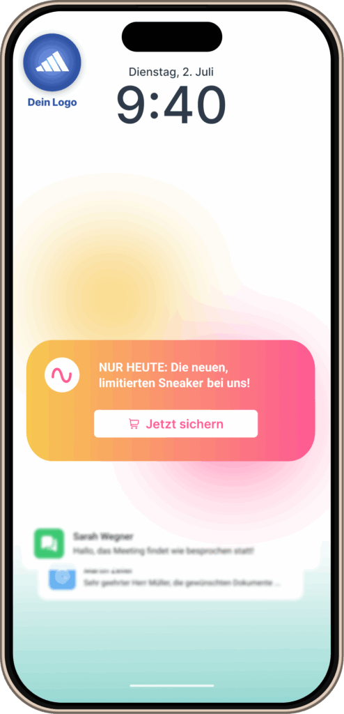 So können Ads auf dem Lockscreen aussehen, © Horst International/SUCCESSBOOSTR!