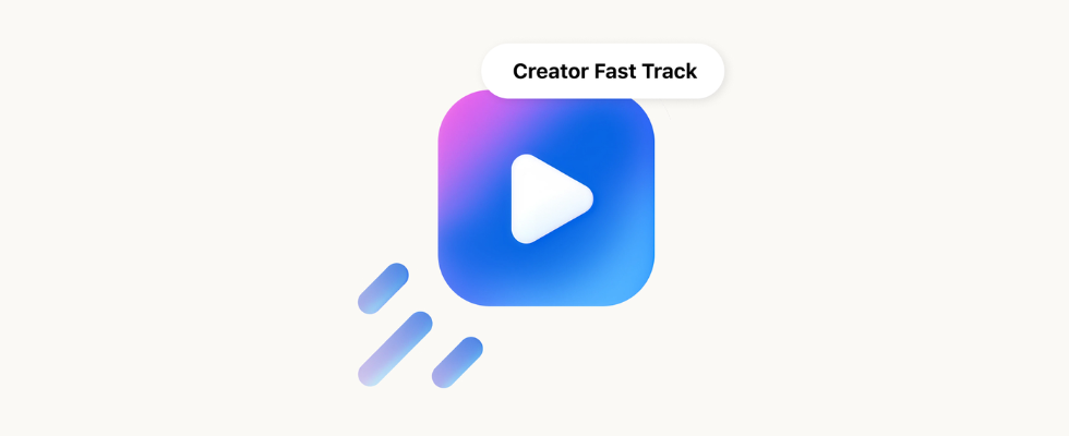 Facebook zeigt im Feed das Creator Fast Track Program mit garantierten Zahlungen, mehr Reichweite für Reels und dem Einstieg in die Monetarisierung.