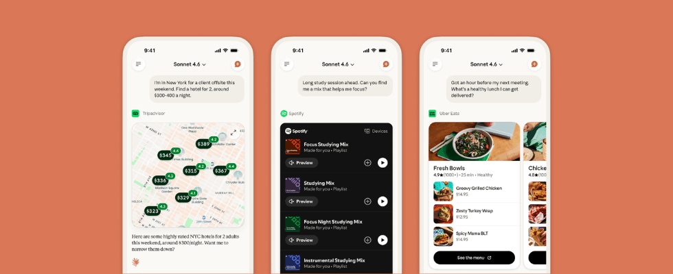 Claude wird zur Super-App: Spotify, Booking und mehr direkt im Chat