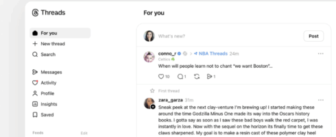 Threads bekommt Makeover, Desktop DMs und eingerückte Antworten