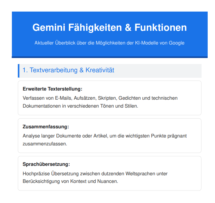 So sieht die erste Seite des Dokuments aus, © Google