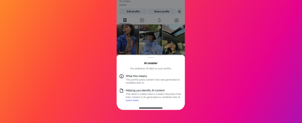 Instagram sorgt mit AI Creator Label für mehr KI-Transparenz