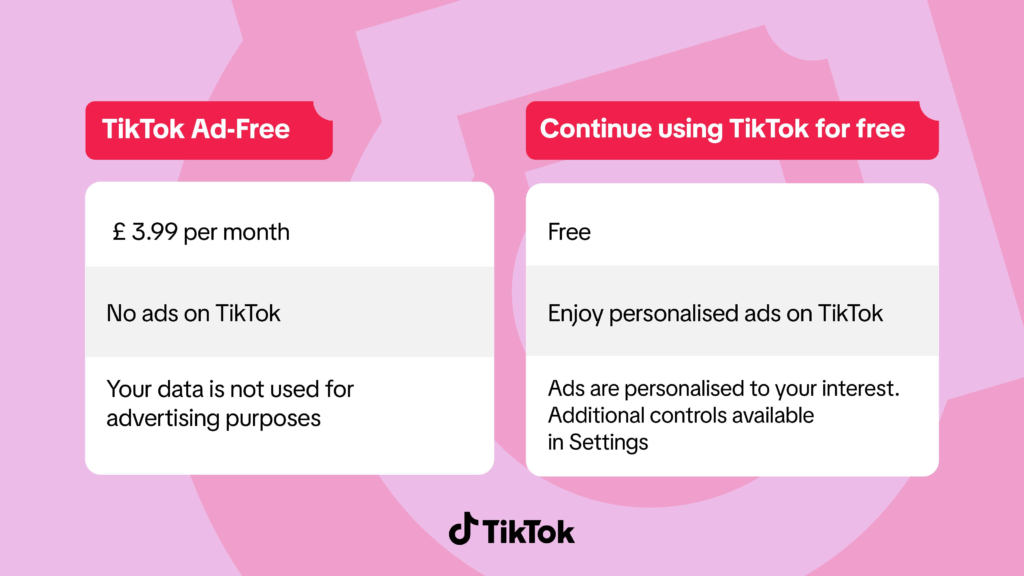 TikToks Ad-Free-Abo bietet Werbefreiheit gegen Gebühr, © TikTok