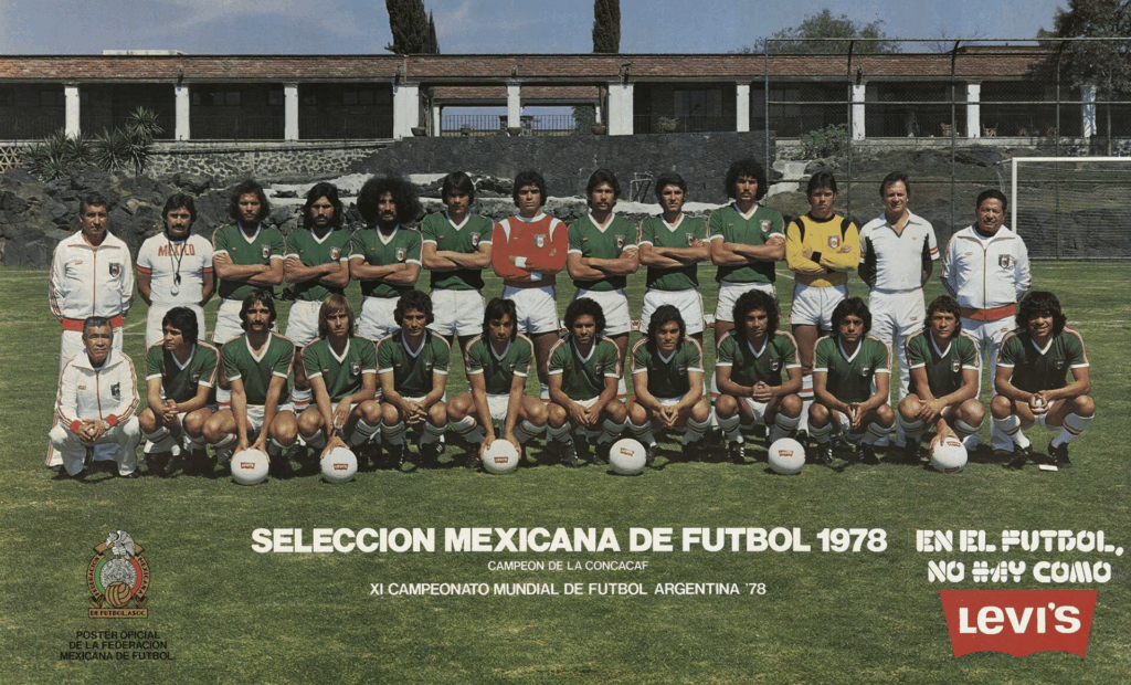 Mexikos WM-Trikot 1978 stammt von Levi’s, © Levi’s