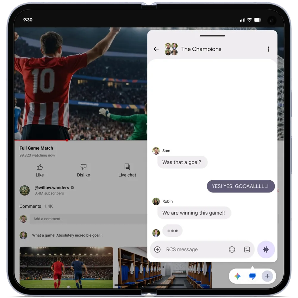 So sehen die Bubbles für Apps auf Android-Geräten aus, © Google