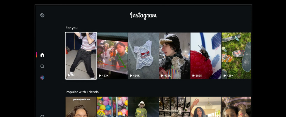 Reels on TV: Instagram auf dem Fernseher für Samsung und mit neuen Formaten