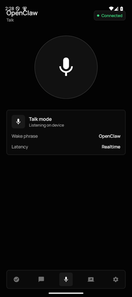 Verknüpfungsoptionen für das Gateway von OpenClaw via App, © OpenClaw