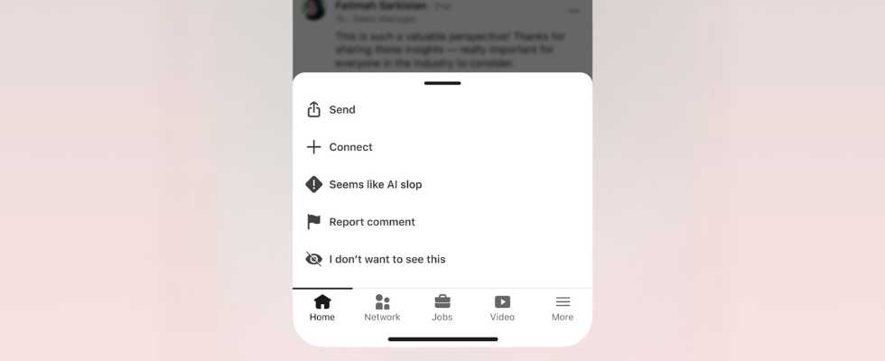 LinkedIn geht gegen AI Slop vor – neuer Button lässt Nutzer:innen KI-Posts melden