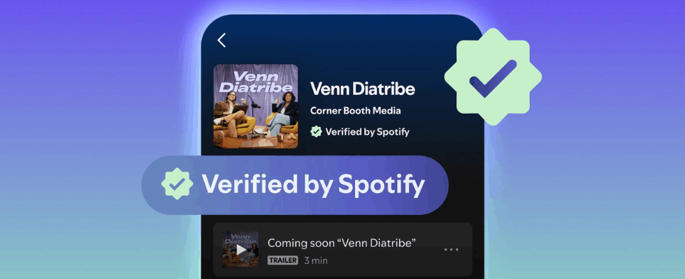 Spotify bringt grünen Haken für Podcast-Verifizierung