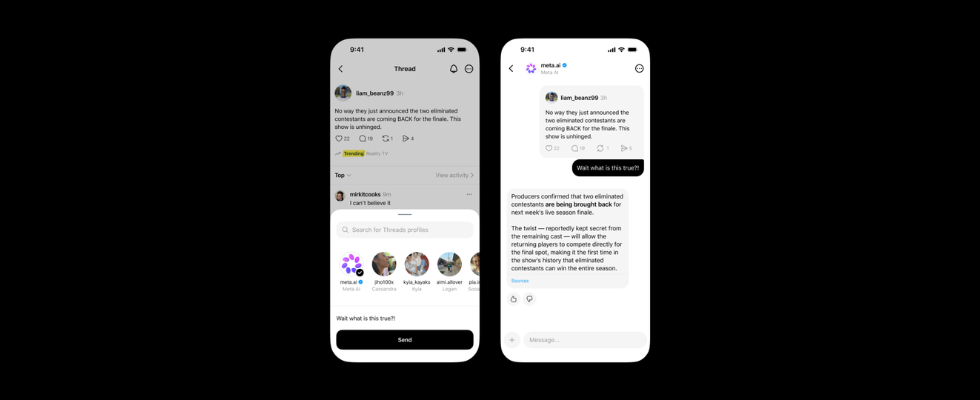 Meta erweitert KI-Assistant: Threads bekommt Meta AI im Chat