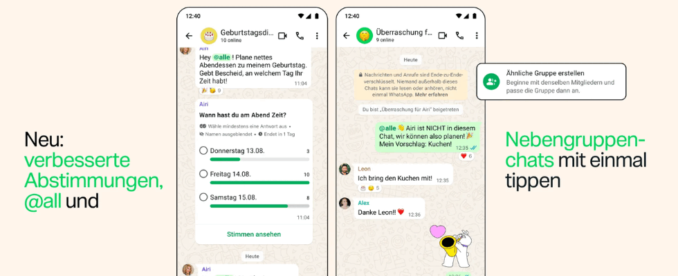 3 neue Kern-Features für WhatsApps Gruppen-Chats: Endlich @alle informieren