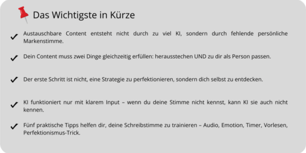 Das wichtigste in Kürze