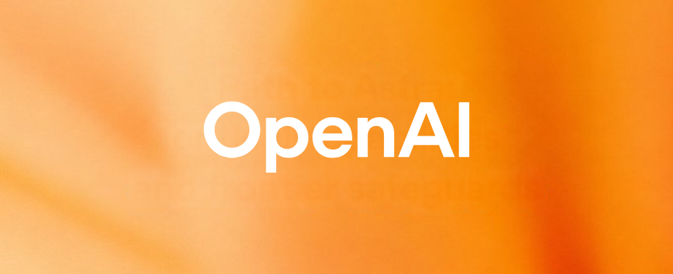Weißes OpenAI-Logo auf orangefarbenem Verlaufshintergrund zum als „Critical“ eingestuften AI-Modell Astra.