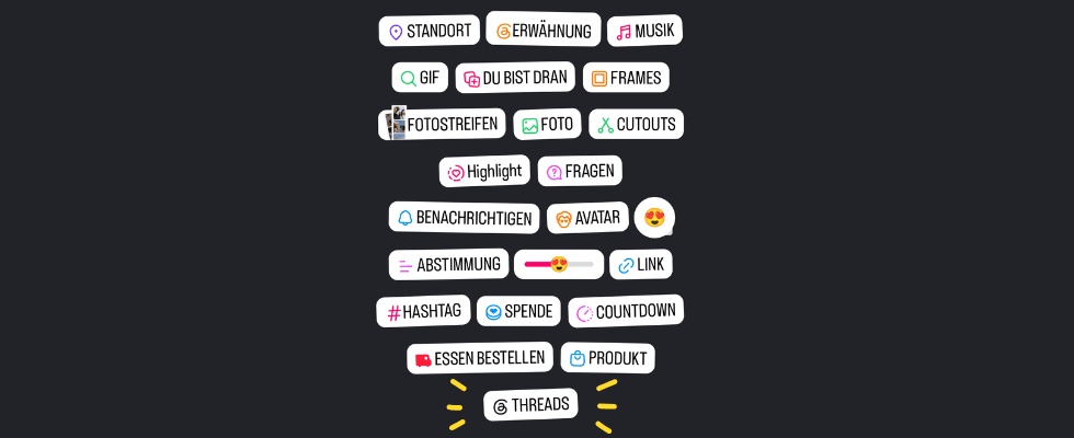 Neu bei Instagram: Threads Posts landen per Sticker in Stories