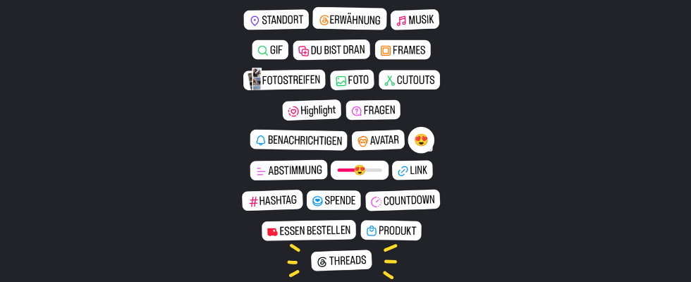 Neu bei Instagram: Threads Posts landen per Sticker in Stories