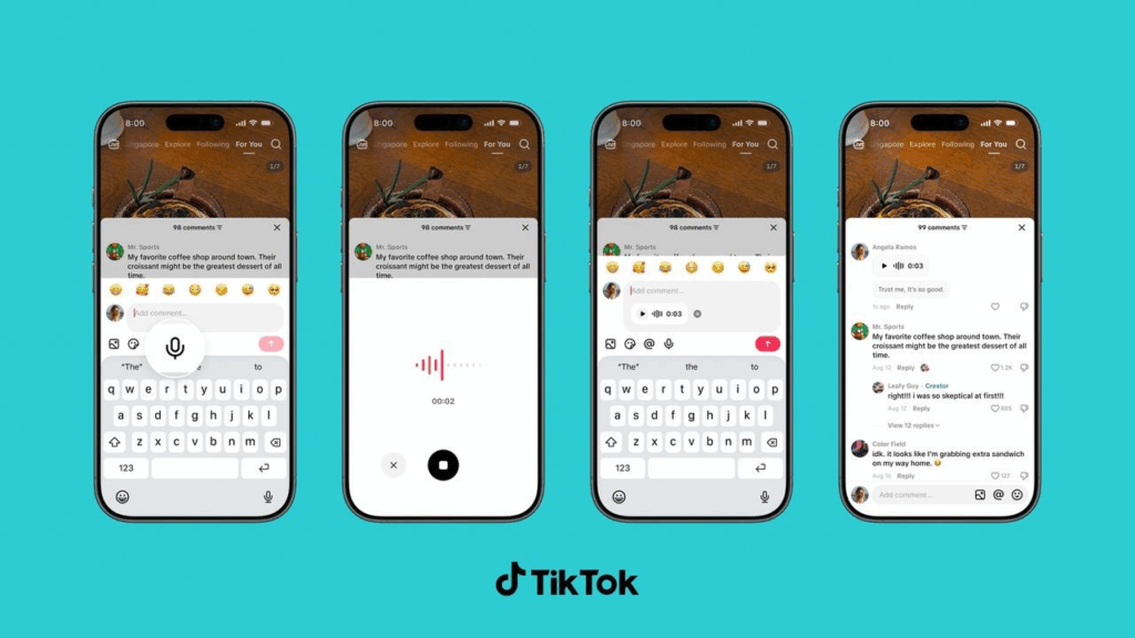 Mit den Voice Comments gibt es jetzt Sprachnachrichten in den Kommentaren auf TikTok, © TikTok
