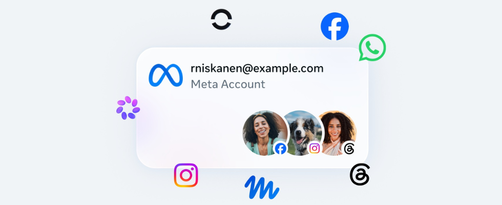 Screenshot der neuen Meta Accounts